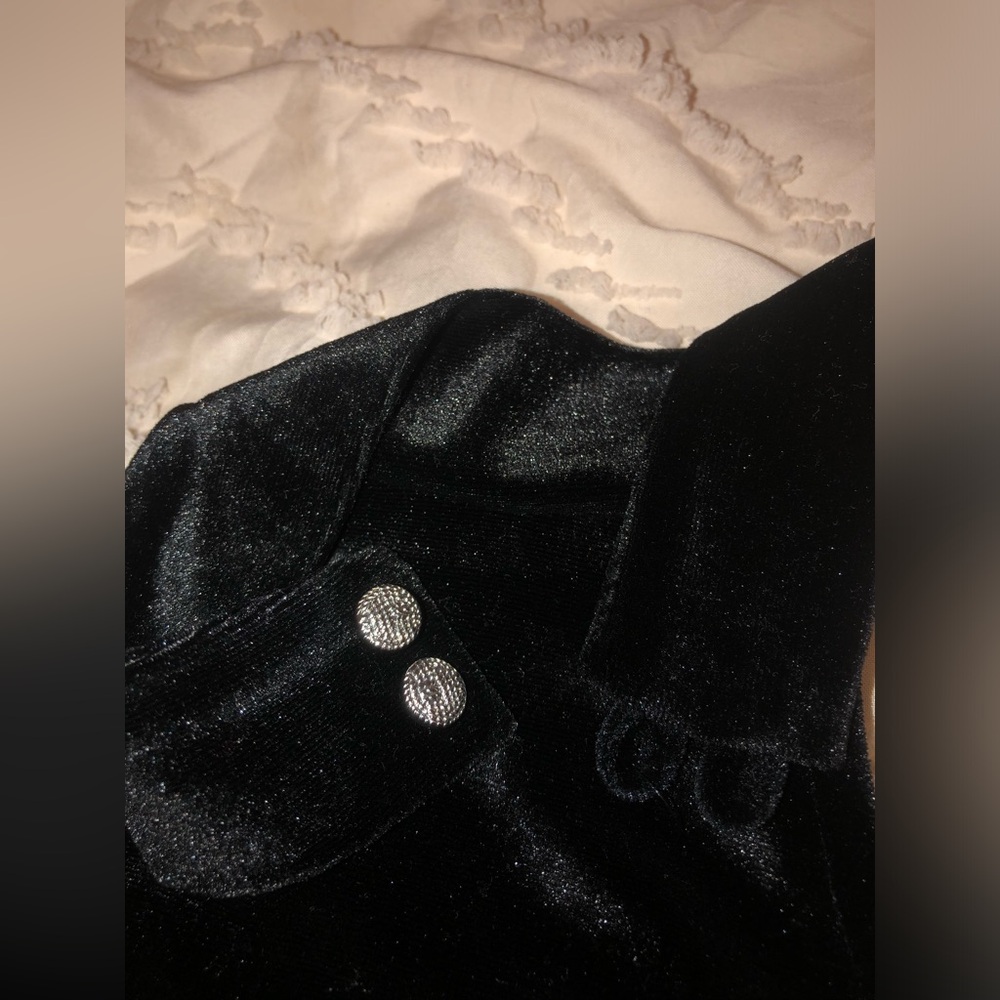 BRAND New !! Black fashionova velvet dress size S - Picture 3 of 6